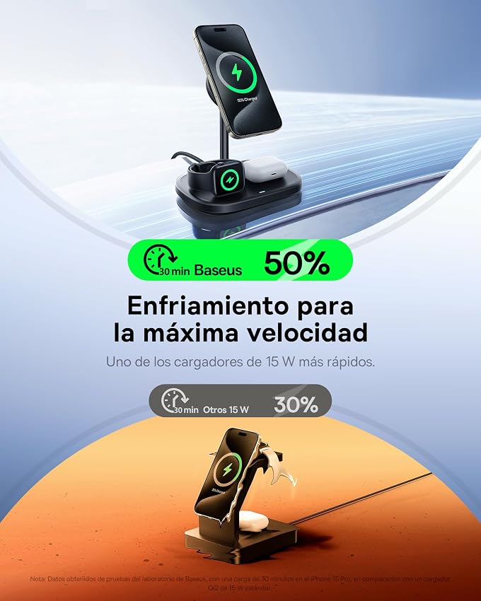 Thumbnail 4 de Baseus EnerFill Cargador Inalámbrico 3 en 1 45W ⚡