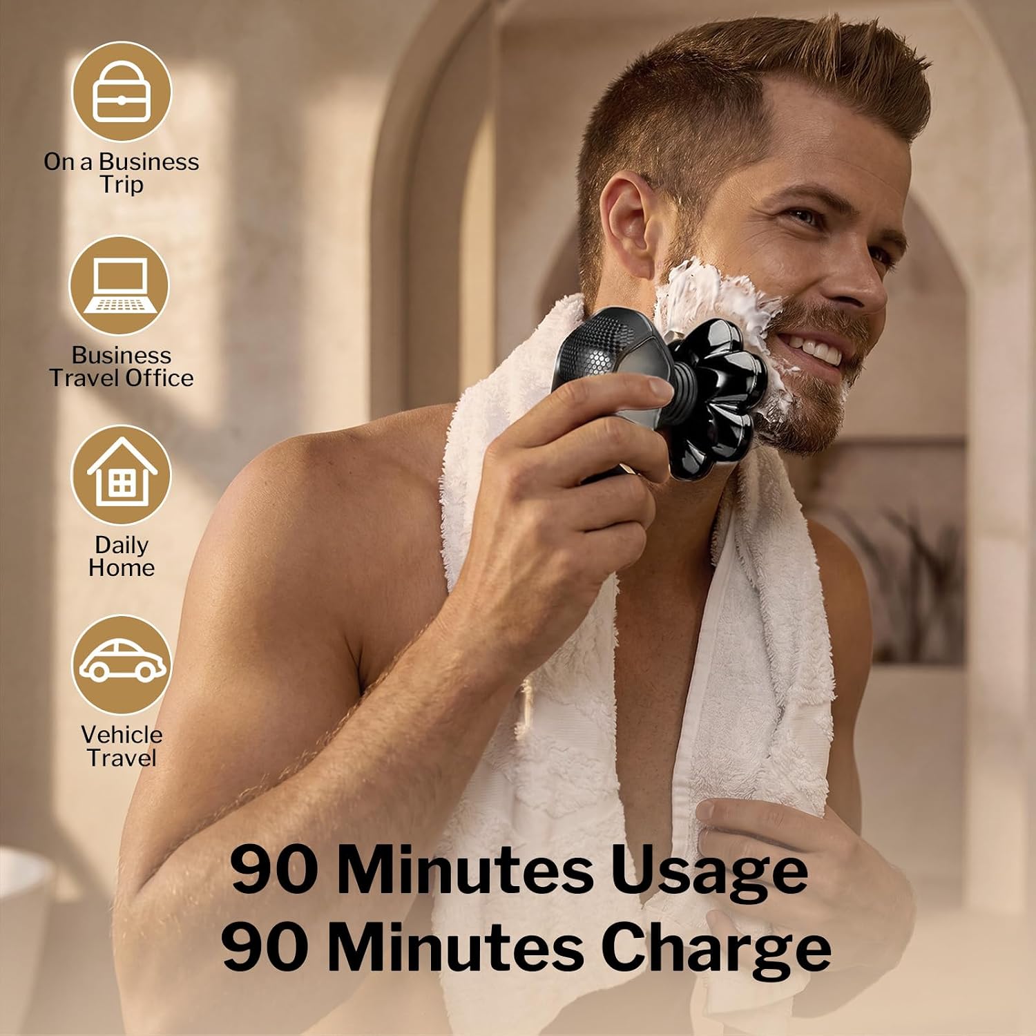 Detalle de 60% Off Head Shavers for Bald Men: 5-in-1 Electric Razor with 7D Floating Blades, IPX7 Waterproof