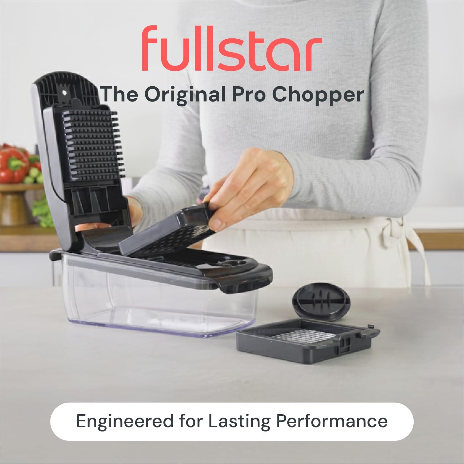 Detalle de Fullstar 4-in-1 Pro Vegetable Chopper & Cutter: Slicer Dicer Spiralizer with 5-Cup Container