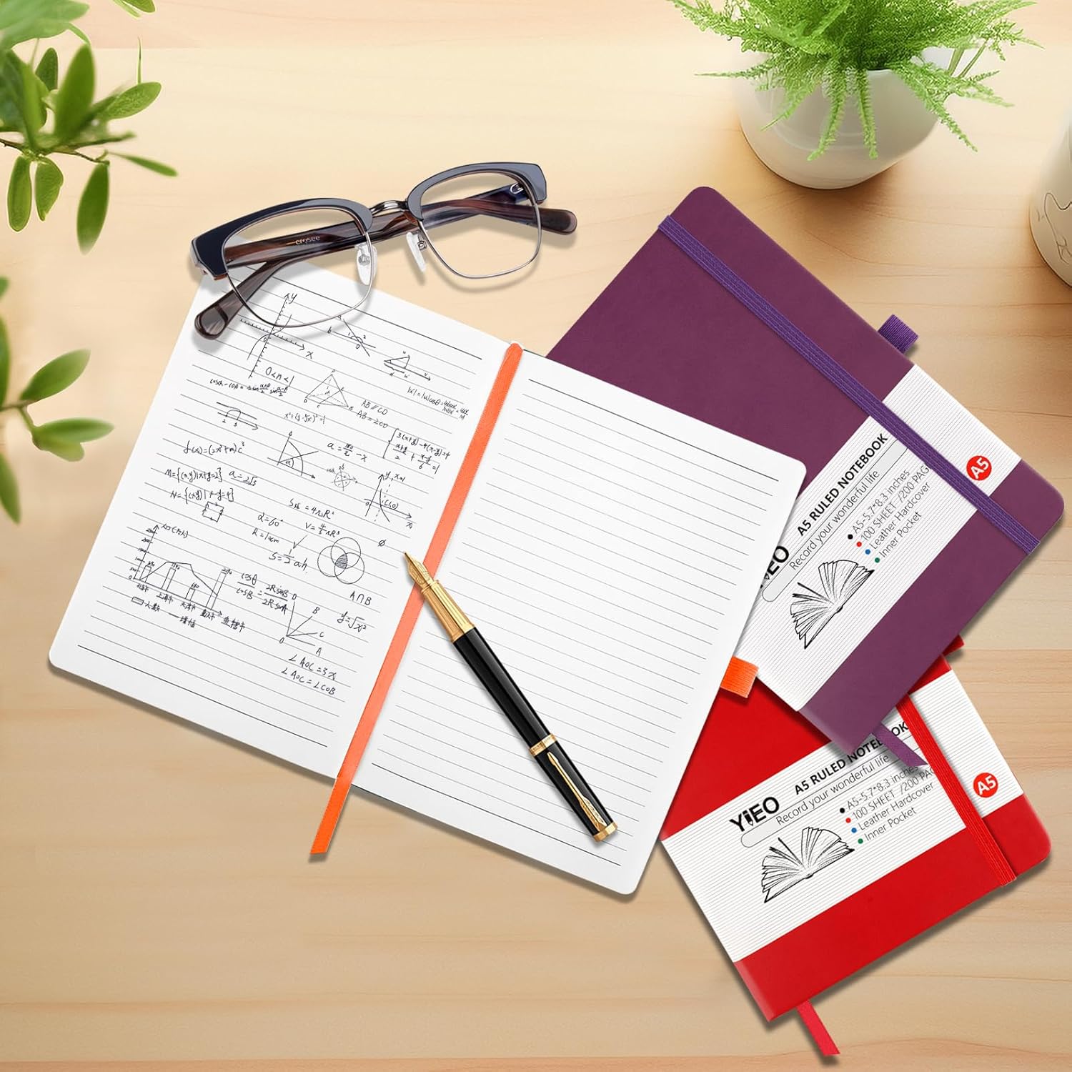 Thumbnail 3 de YIEO A5 Notebook 14 x 21 cm, 3 pack