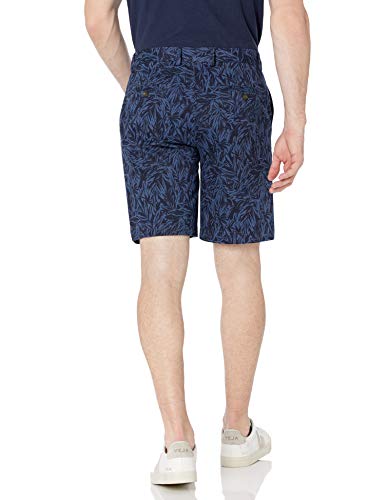 Thumbnail 1 de Amazon Essentials Pantalones Cortos Chinos de Corte Clásico para Hombre con Estampado de Hojas de Palma – 23 cm, Añil