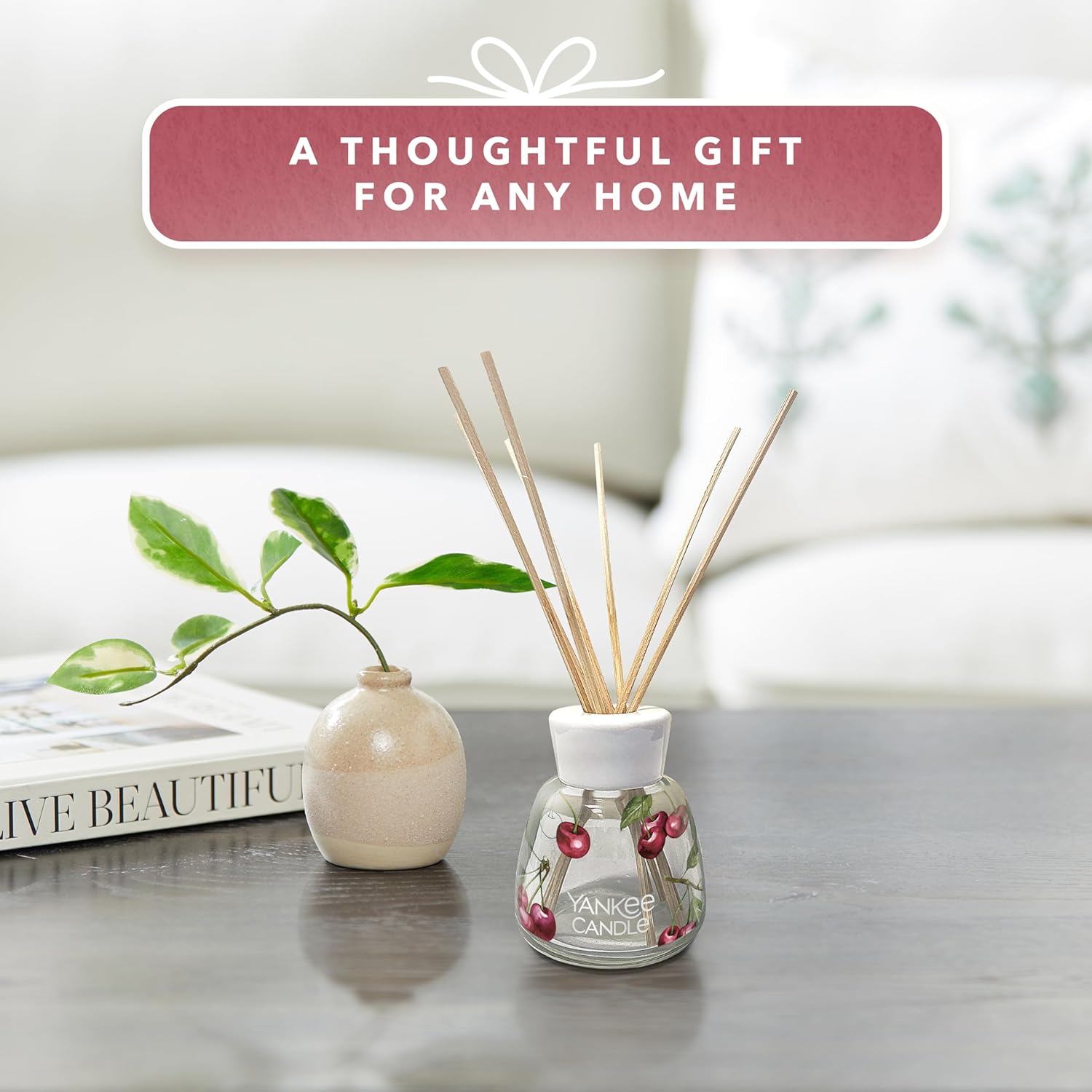 Detalle de YANKEE CANDLE Signature brins diffuseur Cerise griotte – 100 ml, jusqu’à 10 semaines