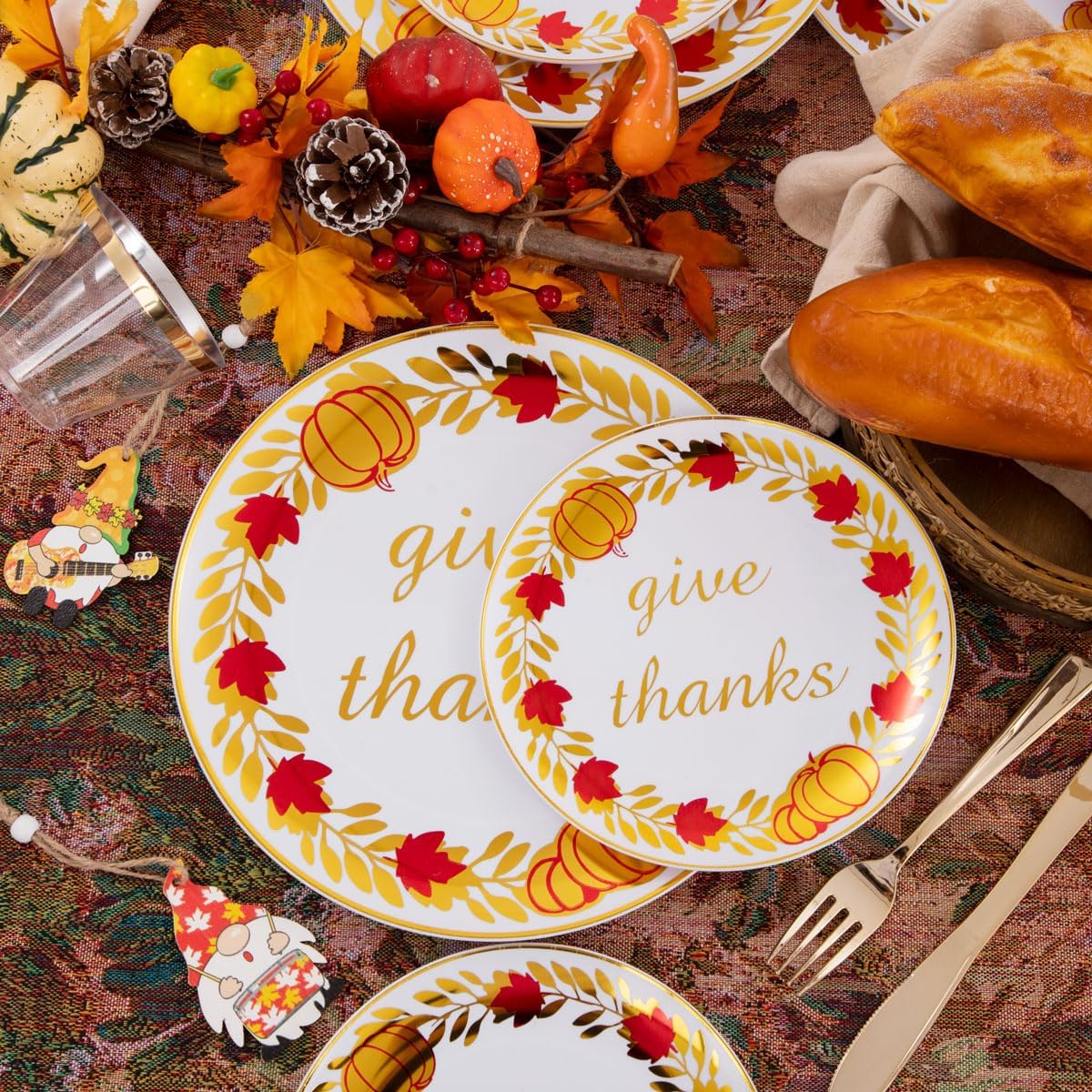 Thumbnail 4 de Rubtlamp EJ01/3 Thanksgiving Dinnerware Set, 175 Pieces with Gold Accents