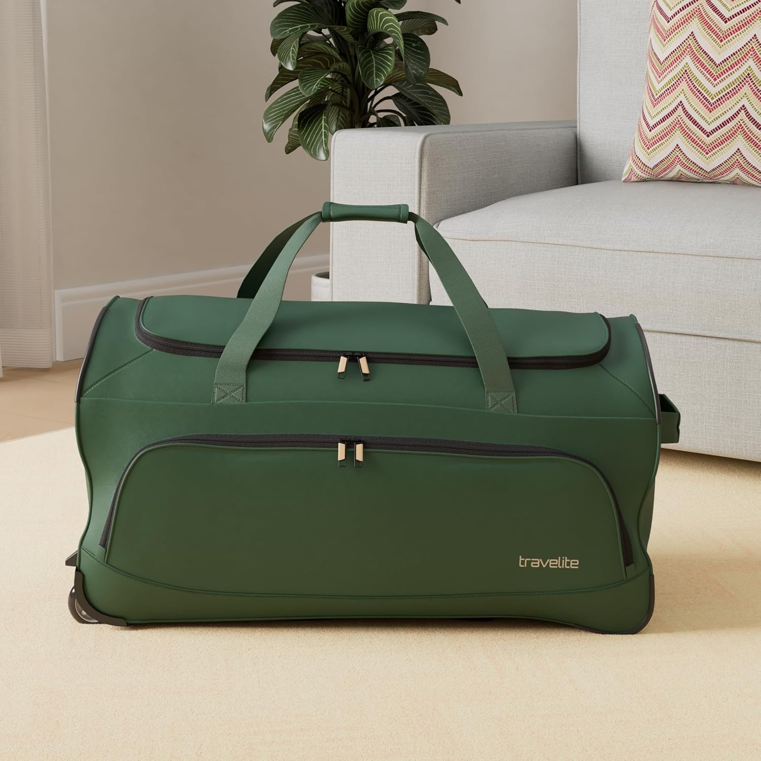 Detalle de travelite Trolley Reisetasche mit Rollen – 89 Liter, 71 cm