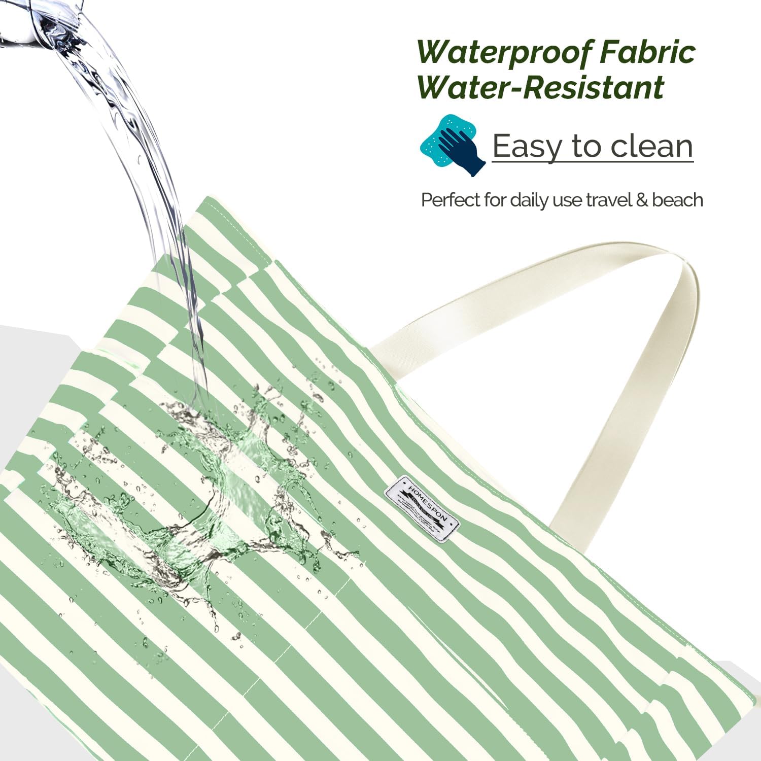 Thumbnail 4 de HOMESPON Waterproof Beach Tote Bag 45cm