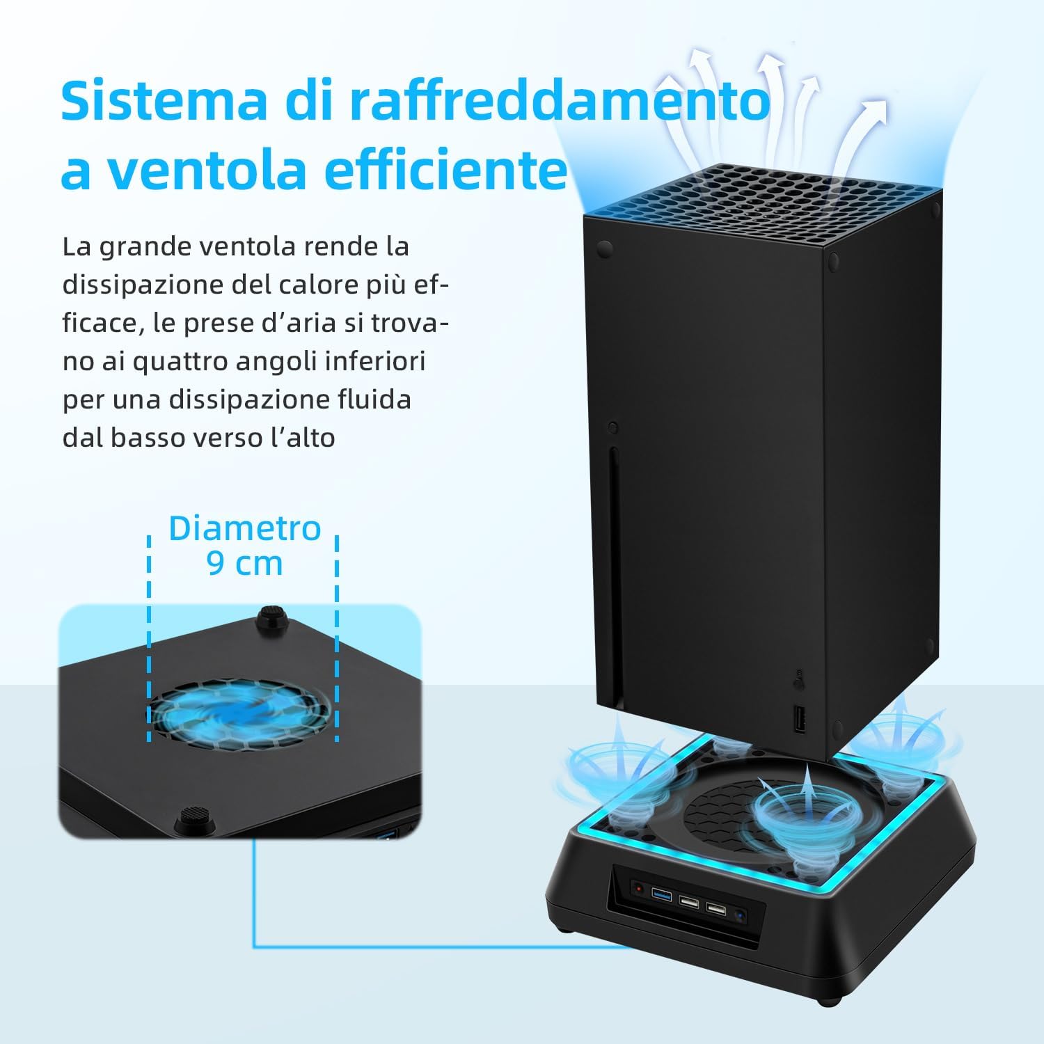Detalle de Tolesum Ventola Raffreddamento Xbox Series X 3 livelli