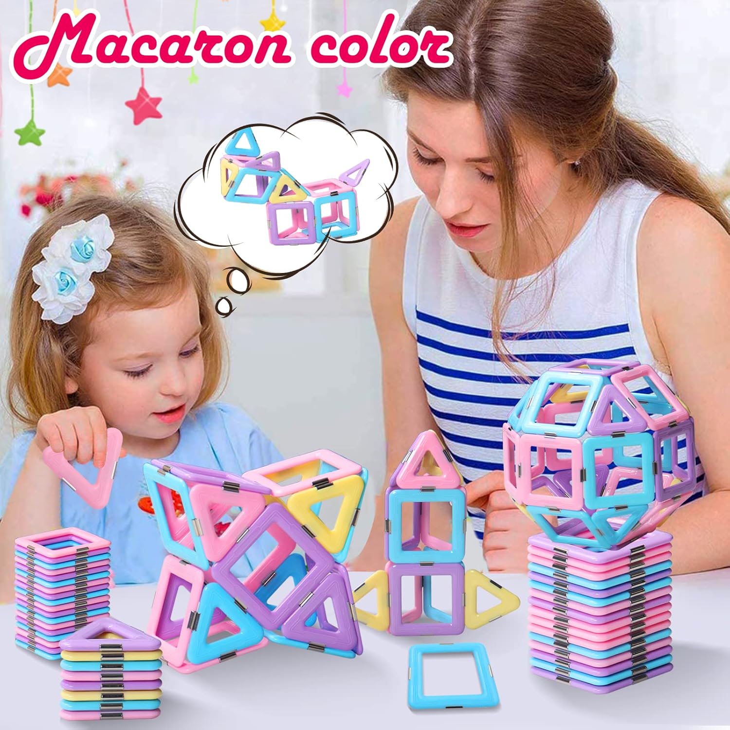 Detalle 2 de Tolnetr Magnetic Tiles 40-Piece Set 🧩