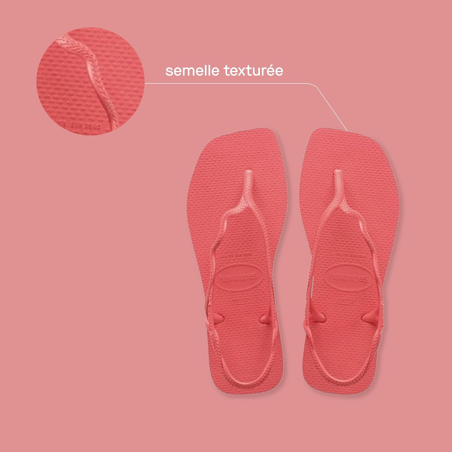 Thumbnail 2 de Havaianas Soleil : sandales plates femme au design en T, confort et maintien arrière