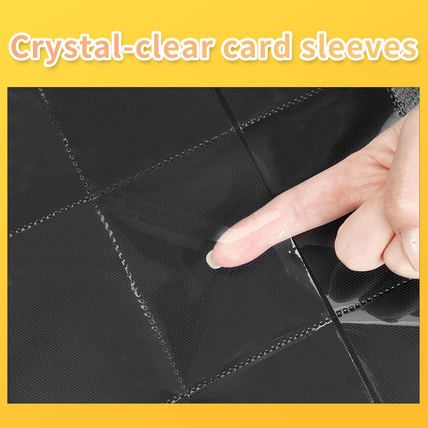 Detalle de Premium 1000+ Pockets Trading Card Binder (16-Pocket, Side-Loading) - Black