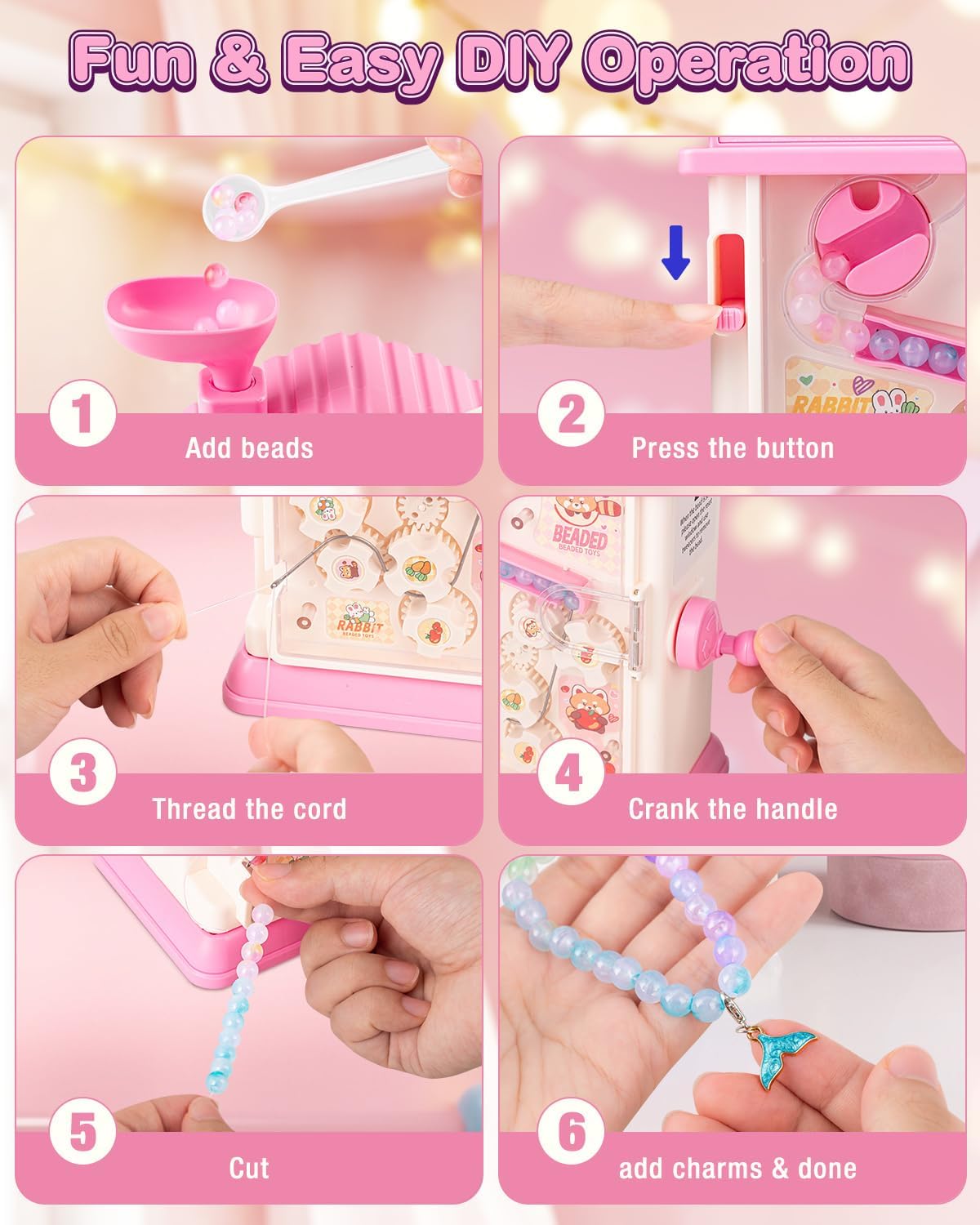 Detalle de Aywewii Bracelet Making Kit with 28 Charms