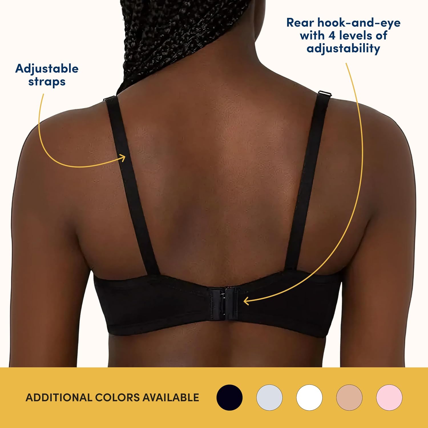 Detalle de Fruit of the Loom Women's Smooth Cotton T-Shirt Bra - Ultra-Soft, Flexible, and Invisible Under Tees