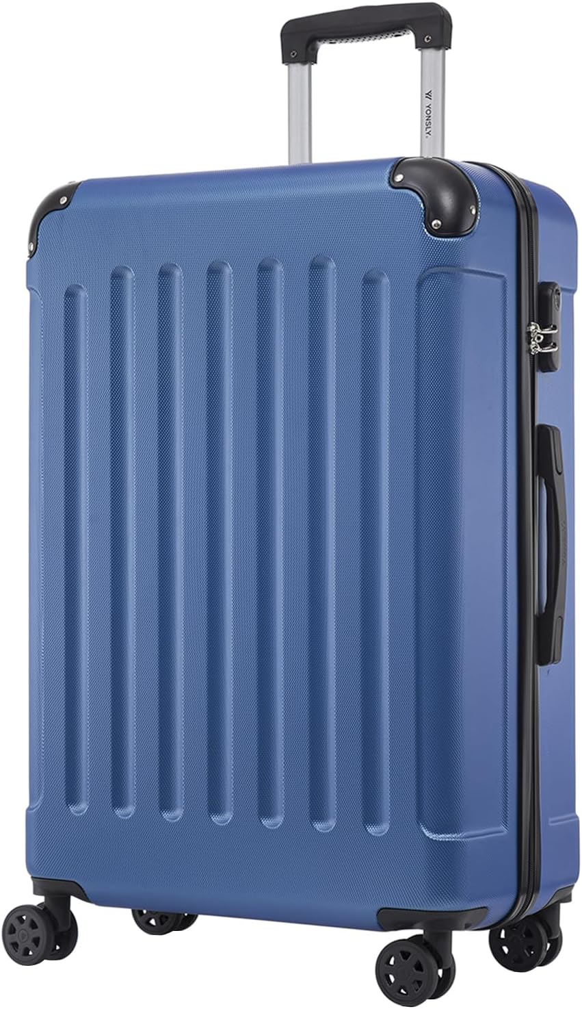 Imagen de YONSLY Trolley Koffer Suitcase XL – Hartschalenreisekoffer mit 360° Rollen und Zahlenschloss (Saphirblau) en OfertitasTOP