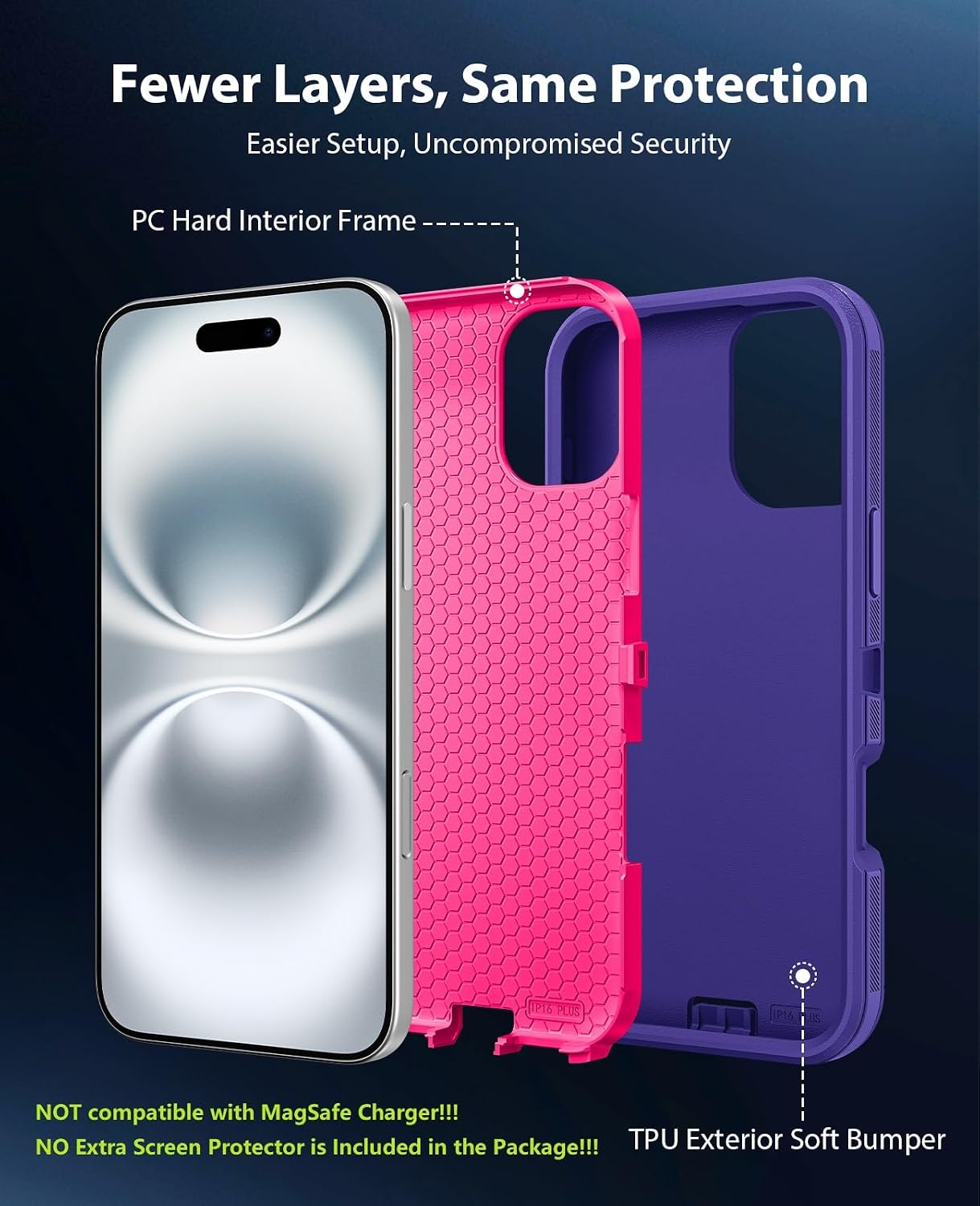 Thumbnail 6 de Jelanry Phone Case for iPhone 16 Plus