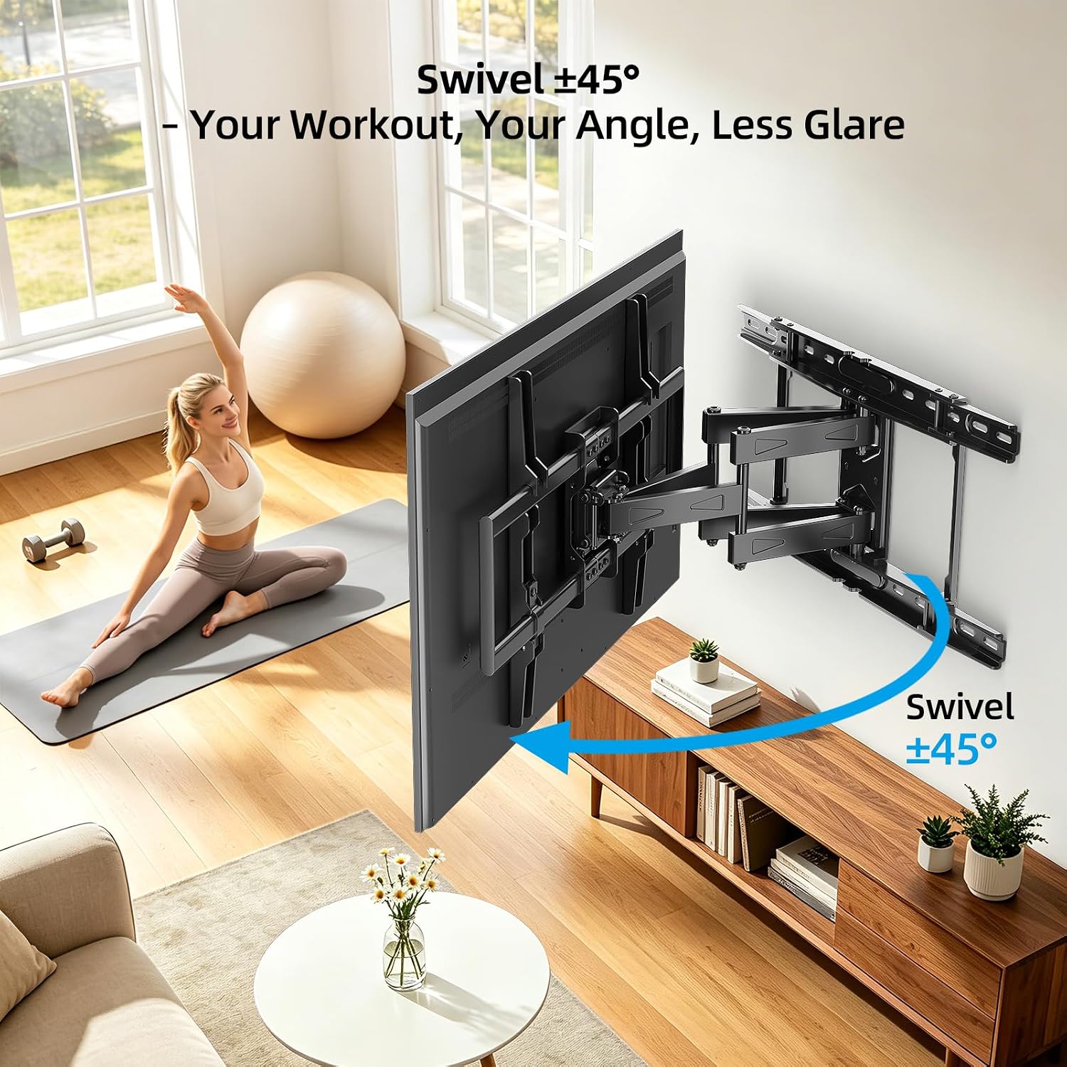 Detalle 2 de HOME VISION Full Motion TV Wall Mount 85 lb