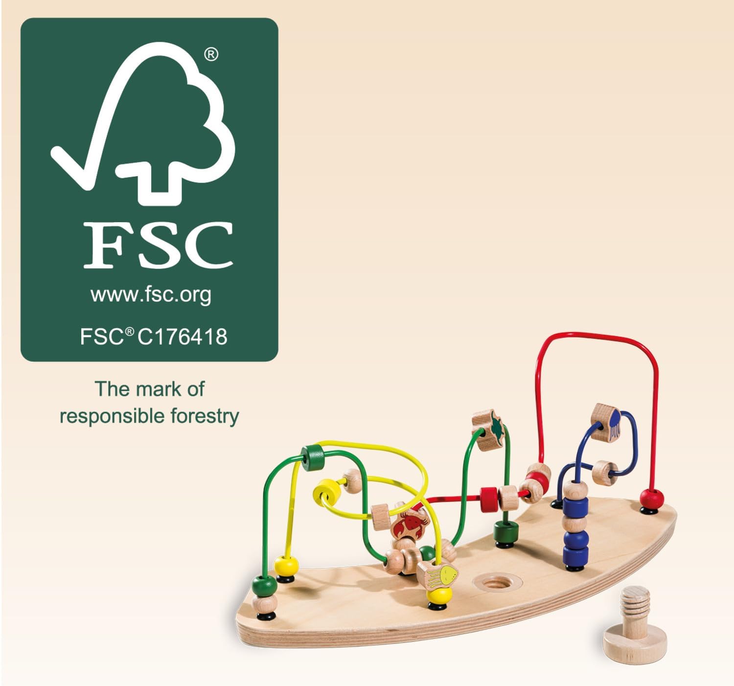 Thumbnail 5 de Hauck 808034 Play Moving – drewniana pętla motoryczna Water Animals FSC
