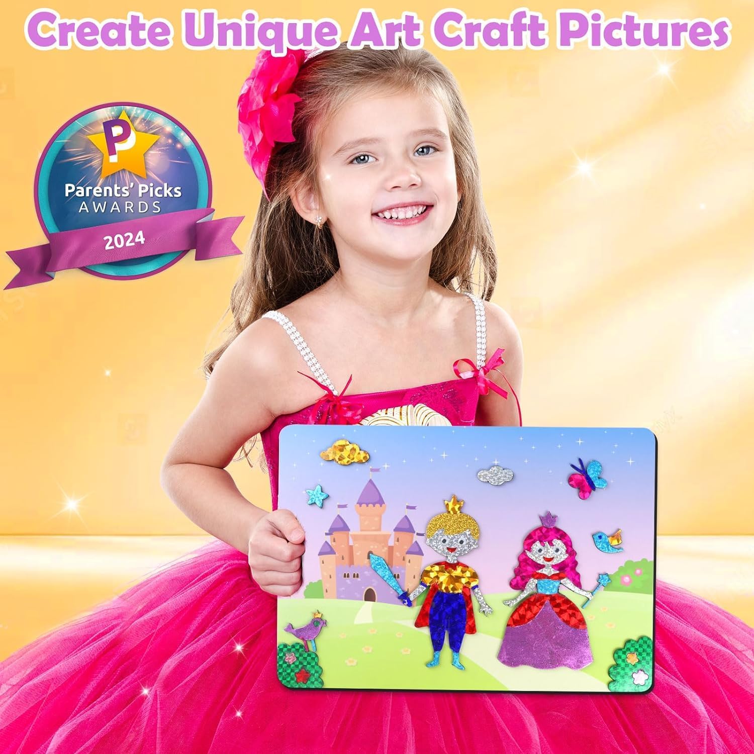 Thumbnail 1 de ZMLM Folienspaß Einhorn‑Sticker Bastelset für Mädchen 4–9 Jahre 🎨