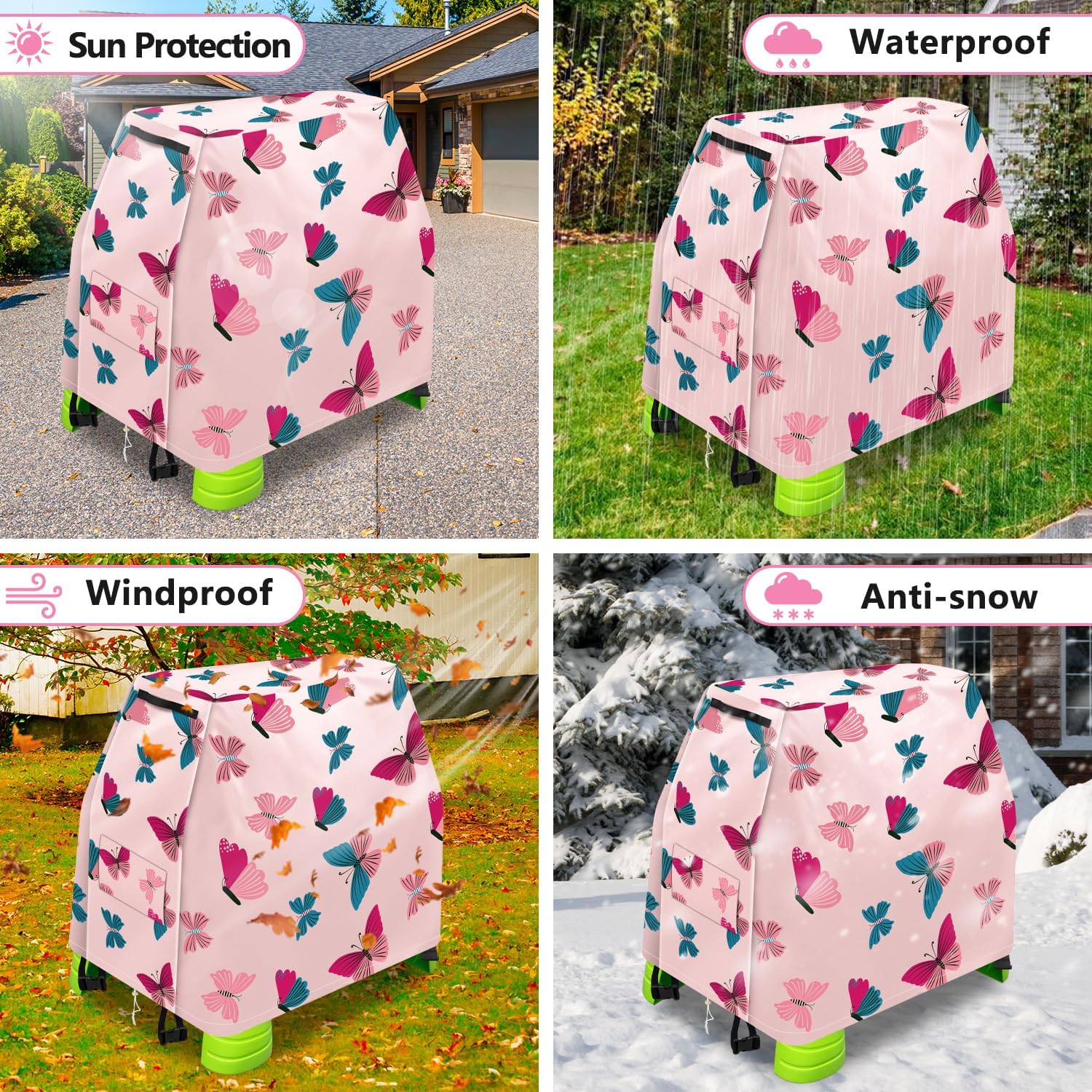 Detalle de Infowush Kids Water Table Cover for Step 2 Rain Showers Splash Pond - Outdoor Waterproof Dust Cover (A)