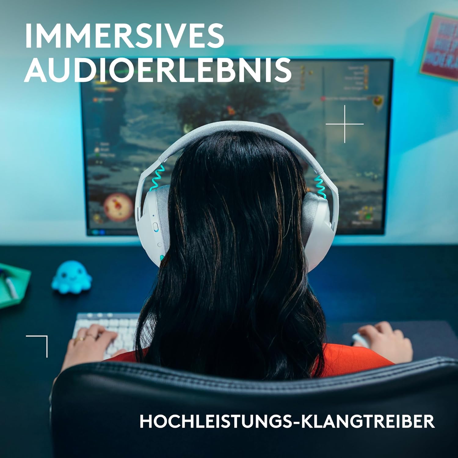 Thumbnail 5 de Logitech G G321 Lightspeed kabelloses Gaming-Headset (Bluetooth) mit 16-kHz-Mikrofon – Weiß