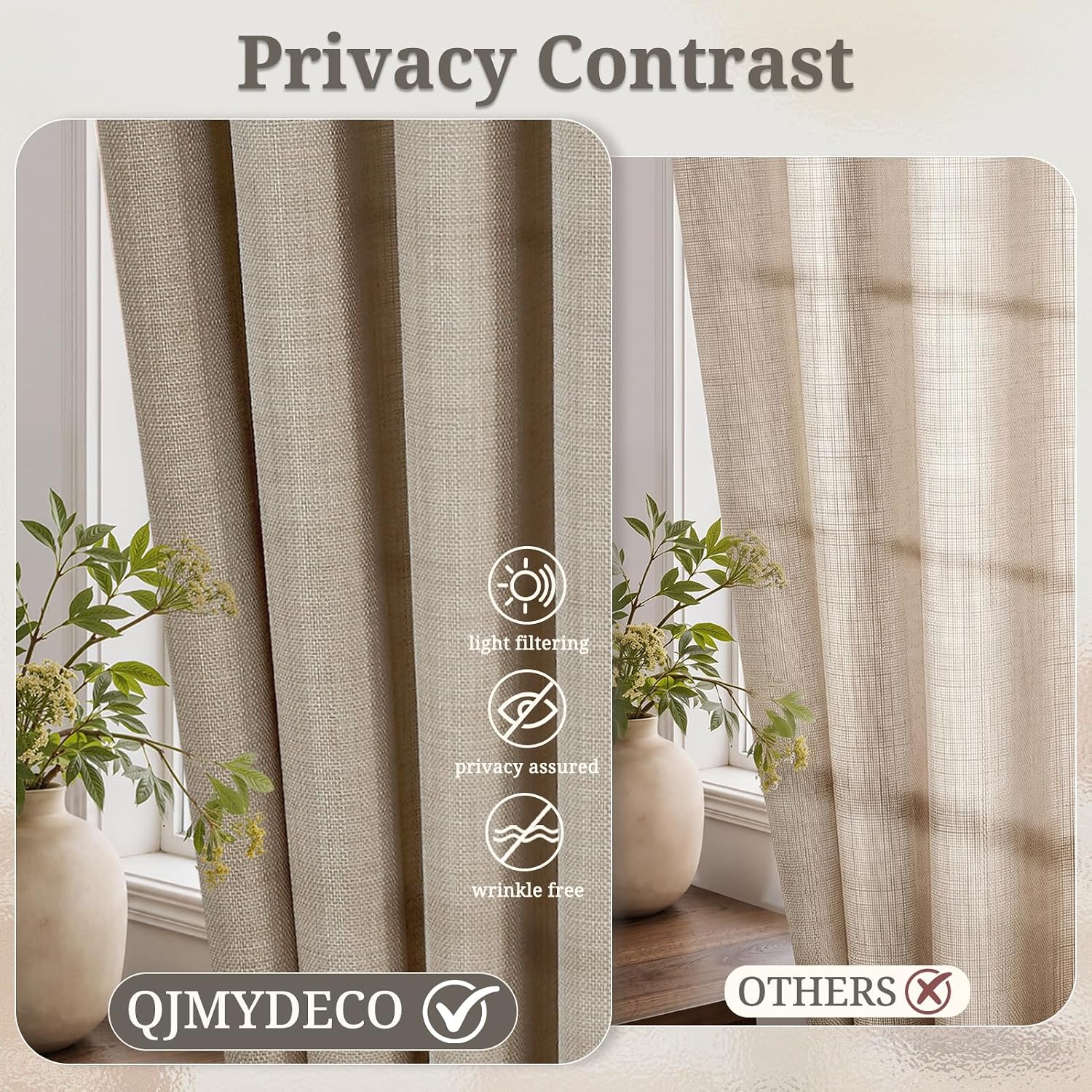 Detalle de Pinch Pleat Sheer Curtains, 95-Inch