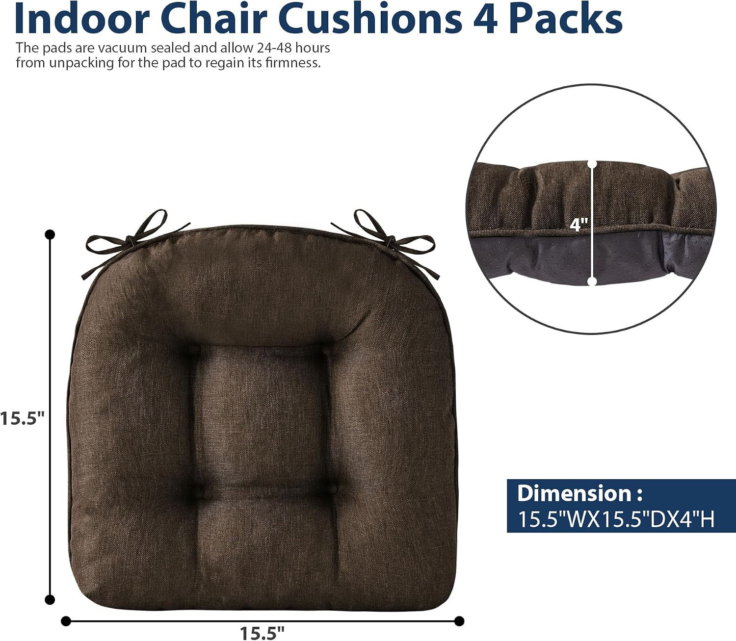 Detalle 2 de IASEAHK Chair Cushions 15.5 x 15.5