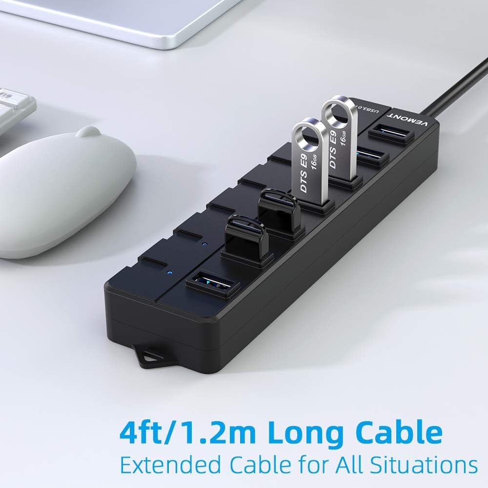 Thumbnail 5 de VEMONT 7-Port USB 3.0 Hub