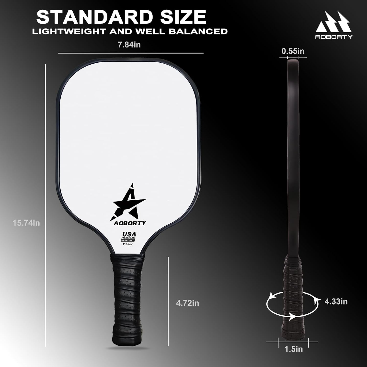 Detalle 2 de AOBORTY Pickleball Paddles 4-Pack with 4 Balls ๐