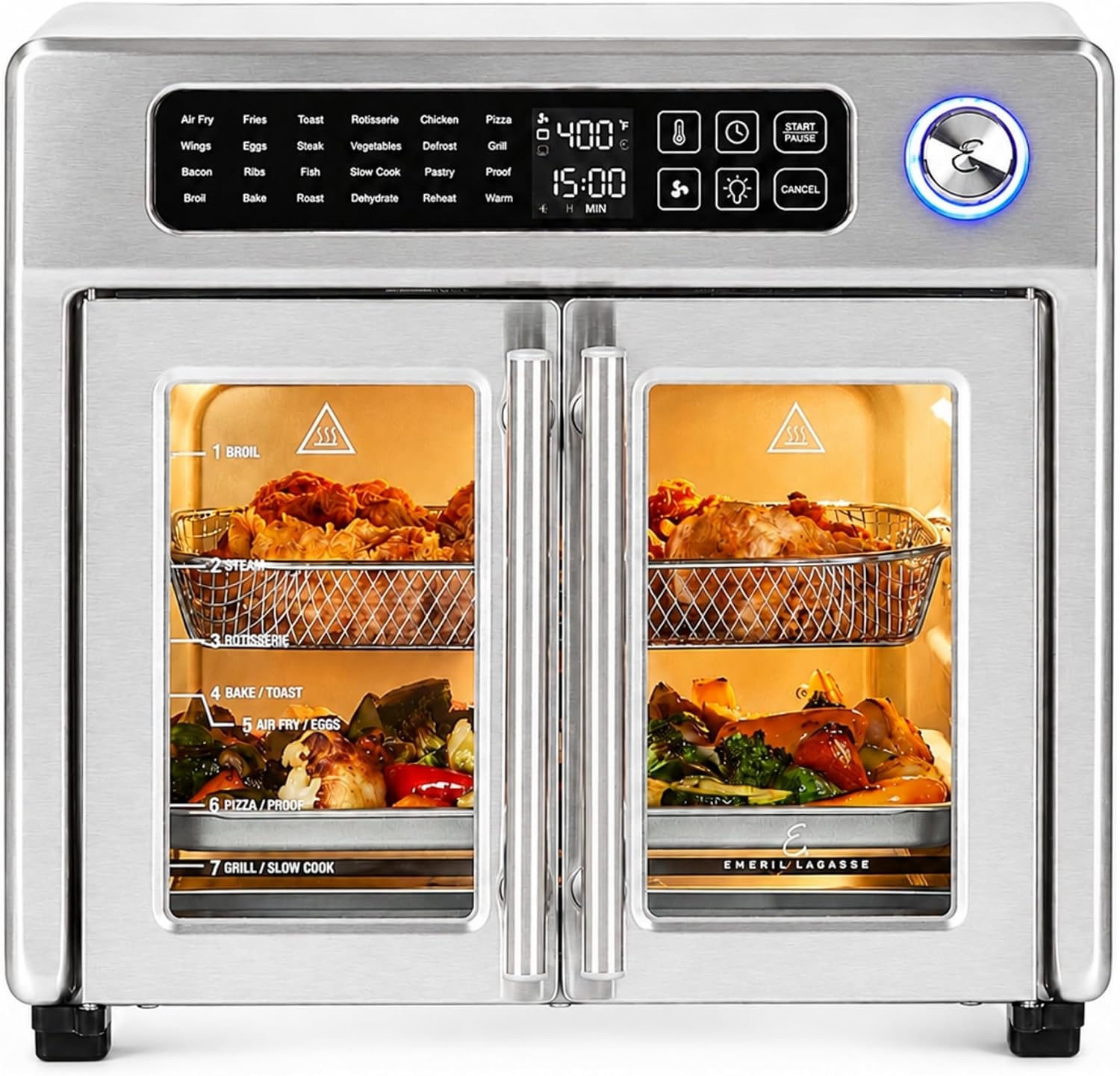 Detalle de Emeril Lagasse Extra Large Toaster Oven Air Fryer, 24 Functions 🍽