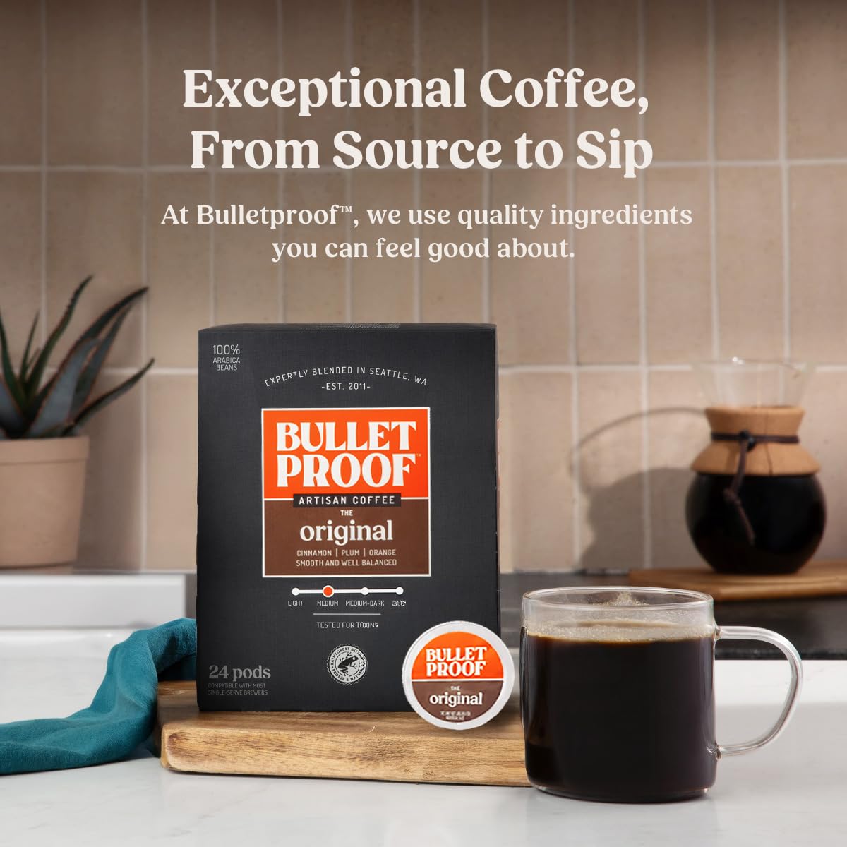 Detalle de Bulletproof Coffee Pods, Medium Roast