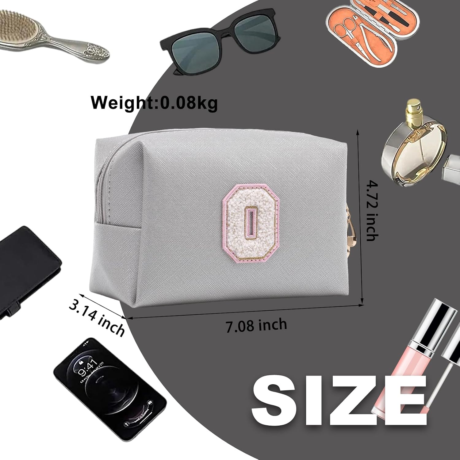 Detalle de Tolmaiertu Personalized Makeup Bag: Waterproof, Lightweight Travel Pouch
