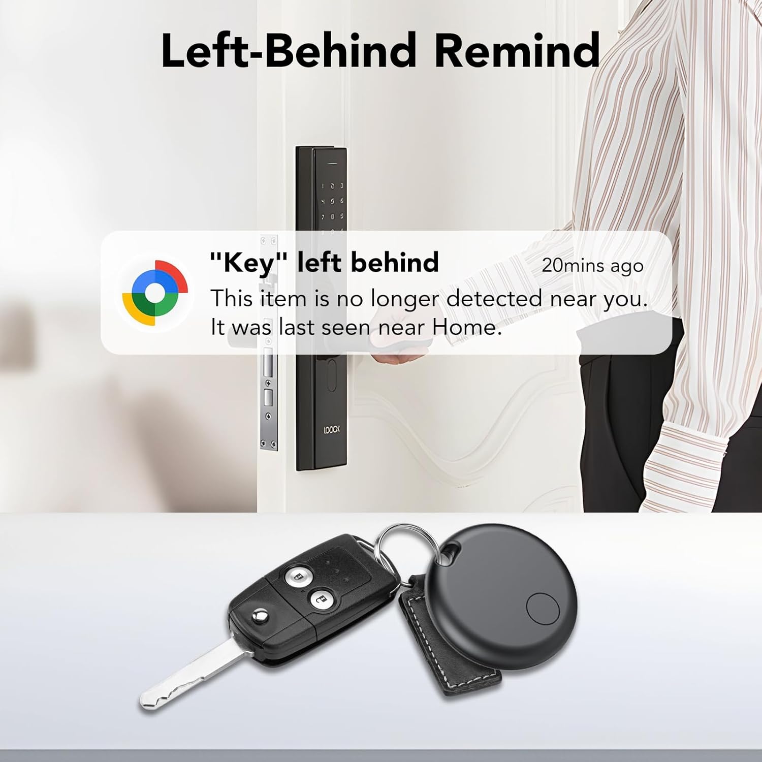 Thumbnail 3 de Android Smart Tag GPS (lot de 2) compatible avec Google Localiser – traceur Bluetooth avec batterie remplaçable, IP67