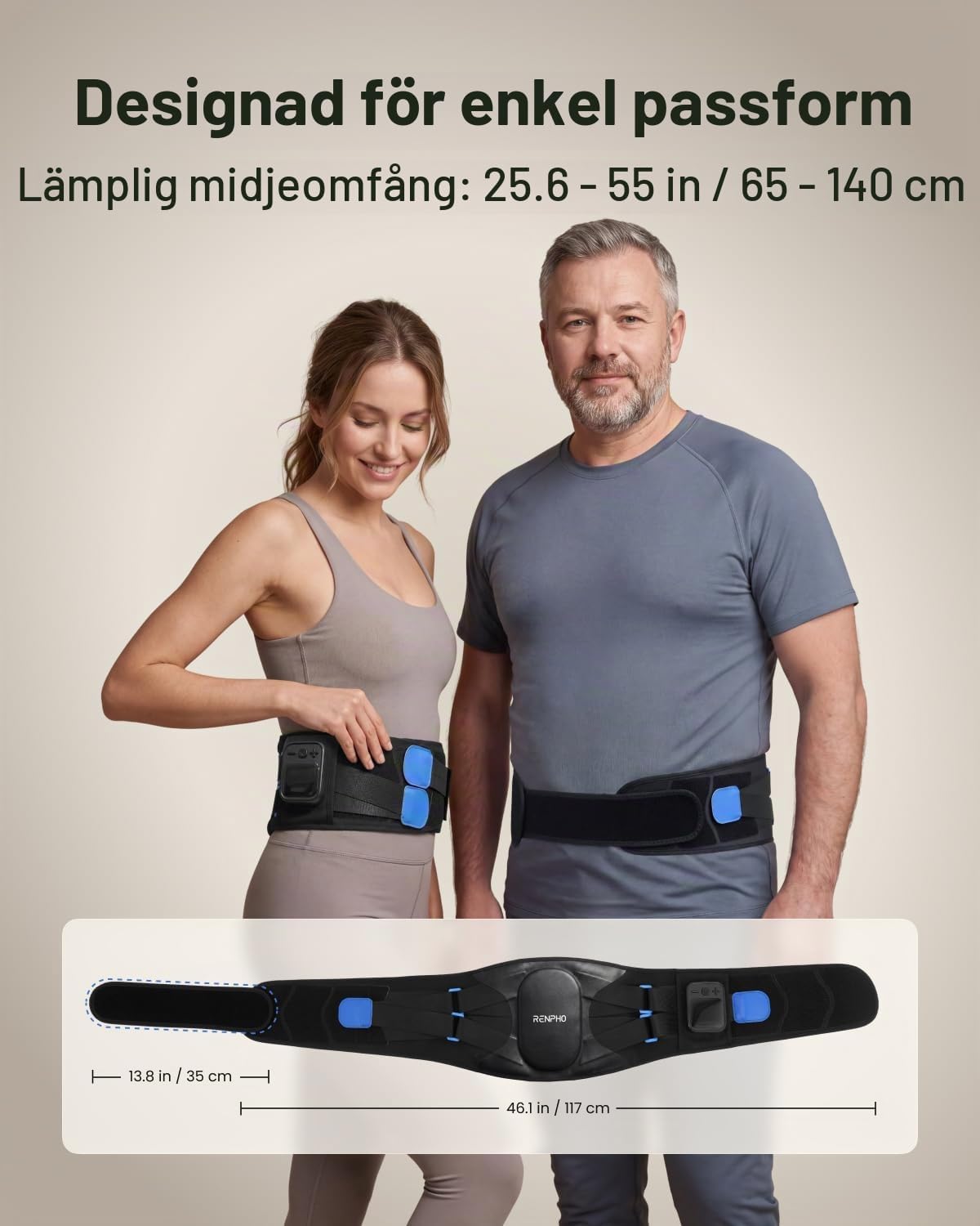 Detalle 2 de RENPHO R-HAP65 värmekudde för nacke och axlar med värme och vibration