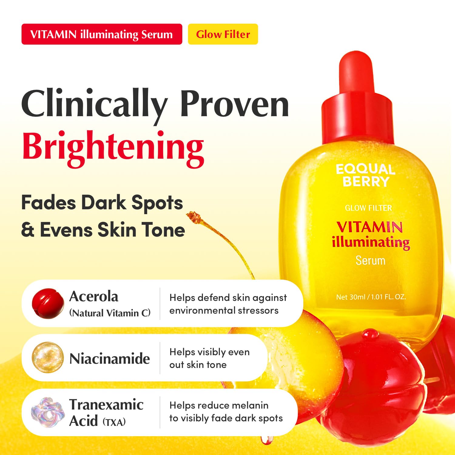 Thumbnail 2 de EQQUALBERRY Vitamin C Brightening Serum 1.01 oz
