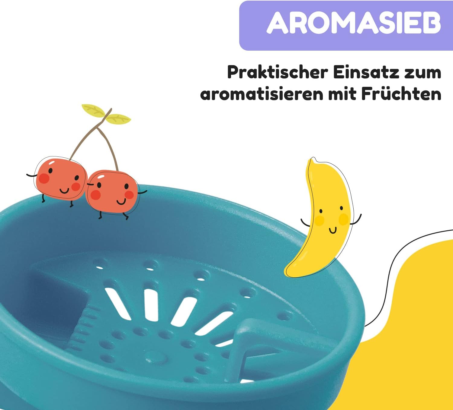 Detalle de Schmatzfatz Trinkflasche Kinder 0,5 L – auslaufsicher, BPA-frei, mit Fruchteinsatz