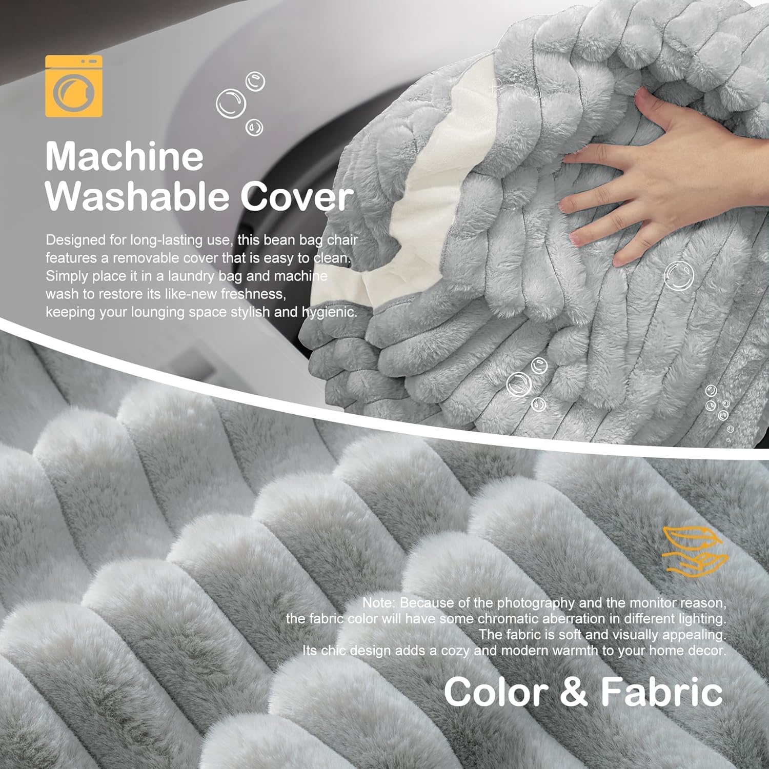 Detalle 2 de HABUTWAY Bean Bag Chair 6FT