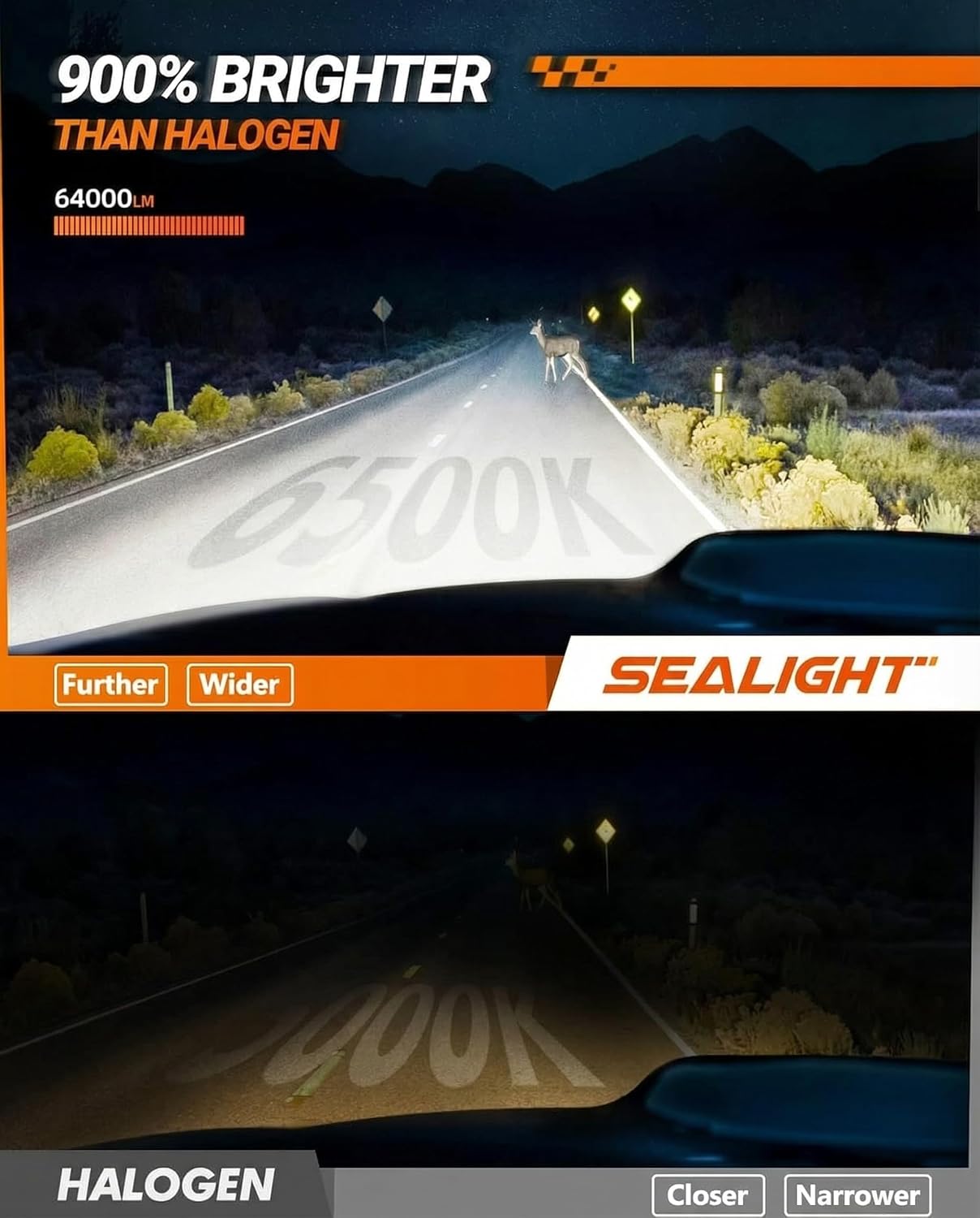 Thumbnail 1 de SEALIGHT H7 40000LM Lampadina LED 140W