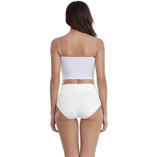 Detalle de Coskefy Women’s High Waisted Cotton Knickers – 5 Pack Briefs