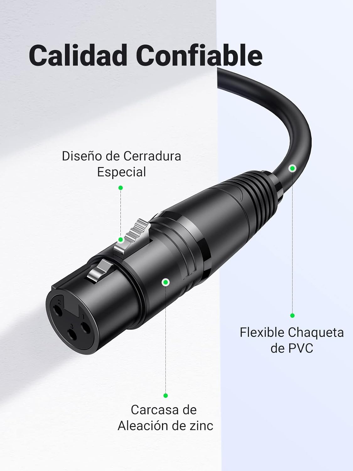 Thumbnail 3 de UGREEN Cable XLR Macho‑Hembra 1 Metro