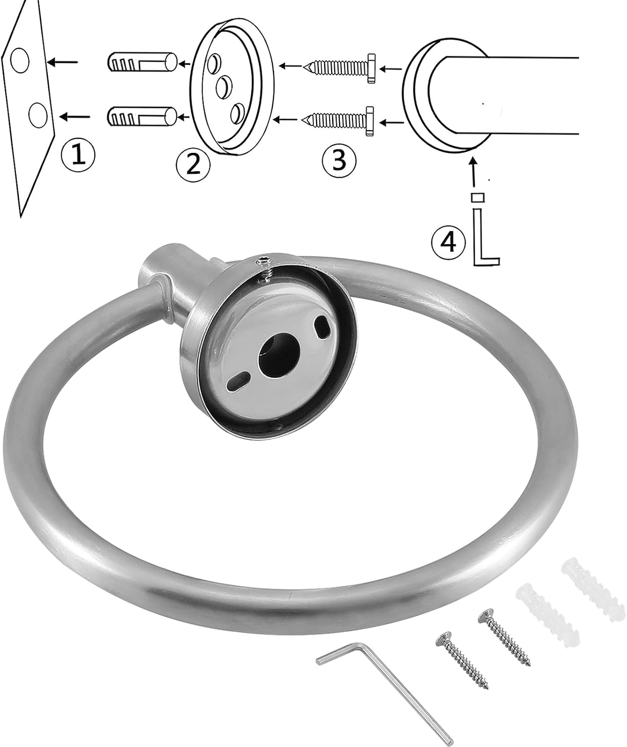 Thumbnail 5 de Towel Ring & Toilet Paper Holder SUS304