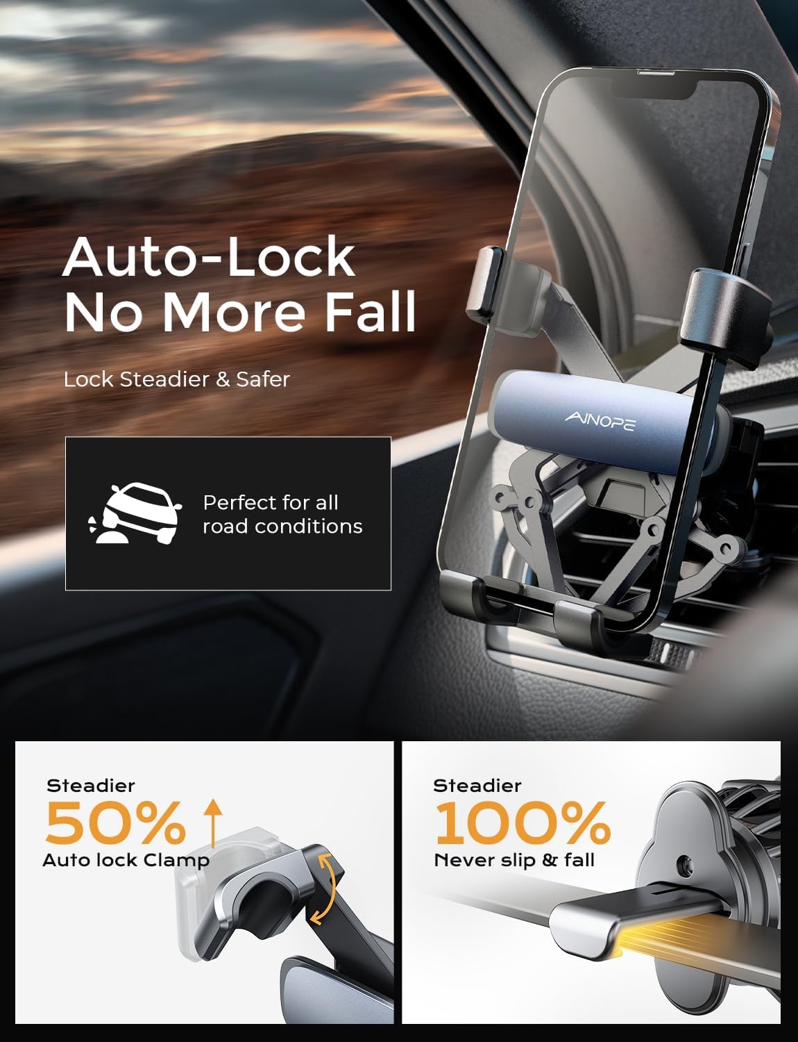 Detalle de AINOPE Support voiture bras télescopique 4–7