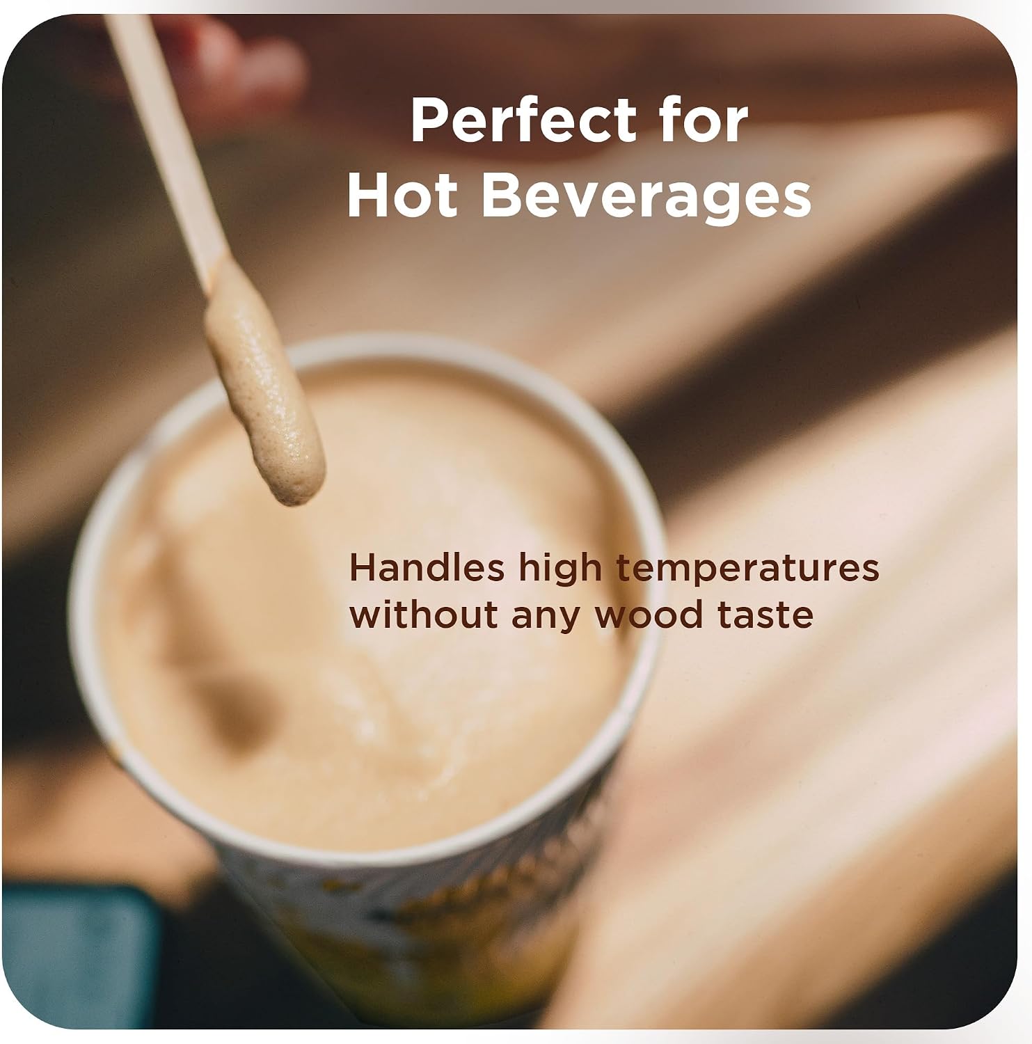 Detalle de Makerstep Birch Wood Coffee Stirrers, 7 Inch, 1000 Pack