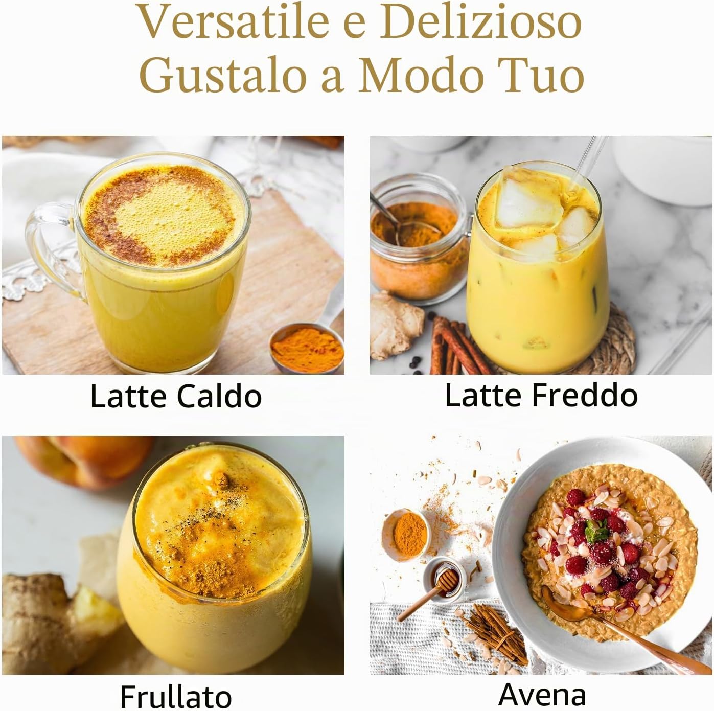Thumbnail 6 de VAHDAM Golden Milk Latte in Polvere Curcuma & Ashwagandha – 100 g (40 tazze), senza caffeina e zuccheri aggiunti