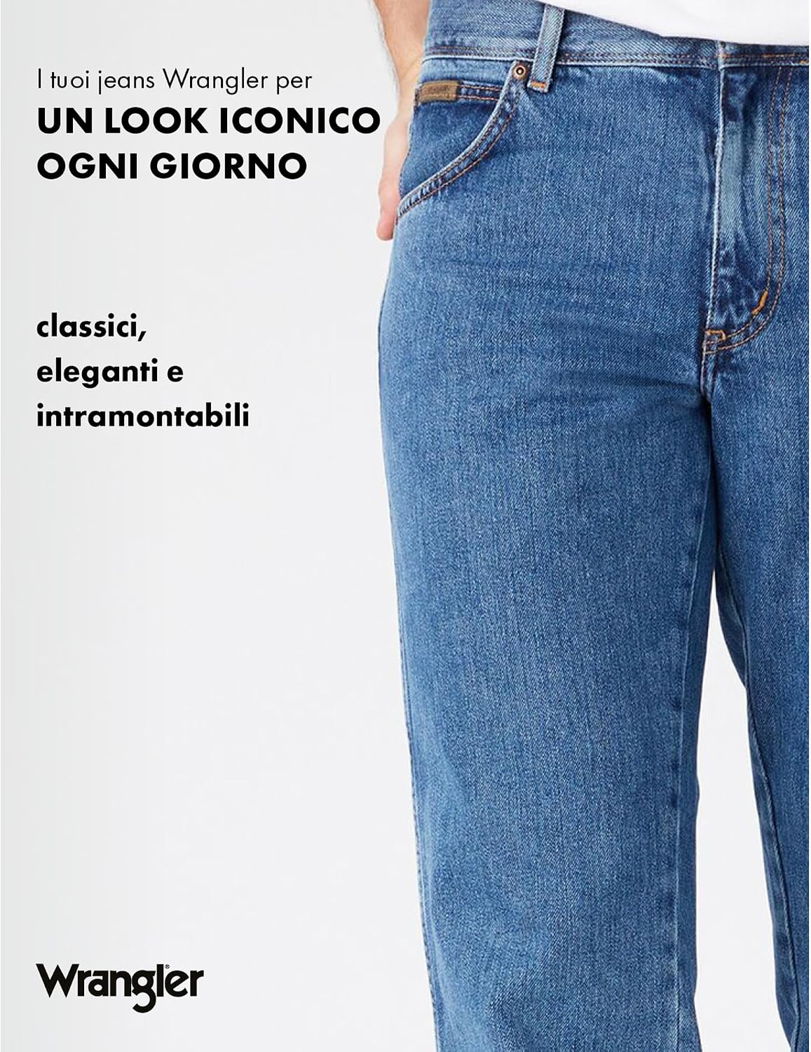 Detalle 2 de Wrangler - Texas, Jeans Uomo: comfort e stile intramontabile