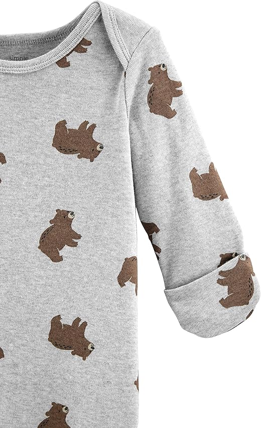 Thumbnail 2 de Simple Joys by Carter's 3-Pack Neutral Cotton Sleeper Gown 0 meses 👶