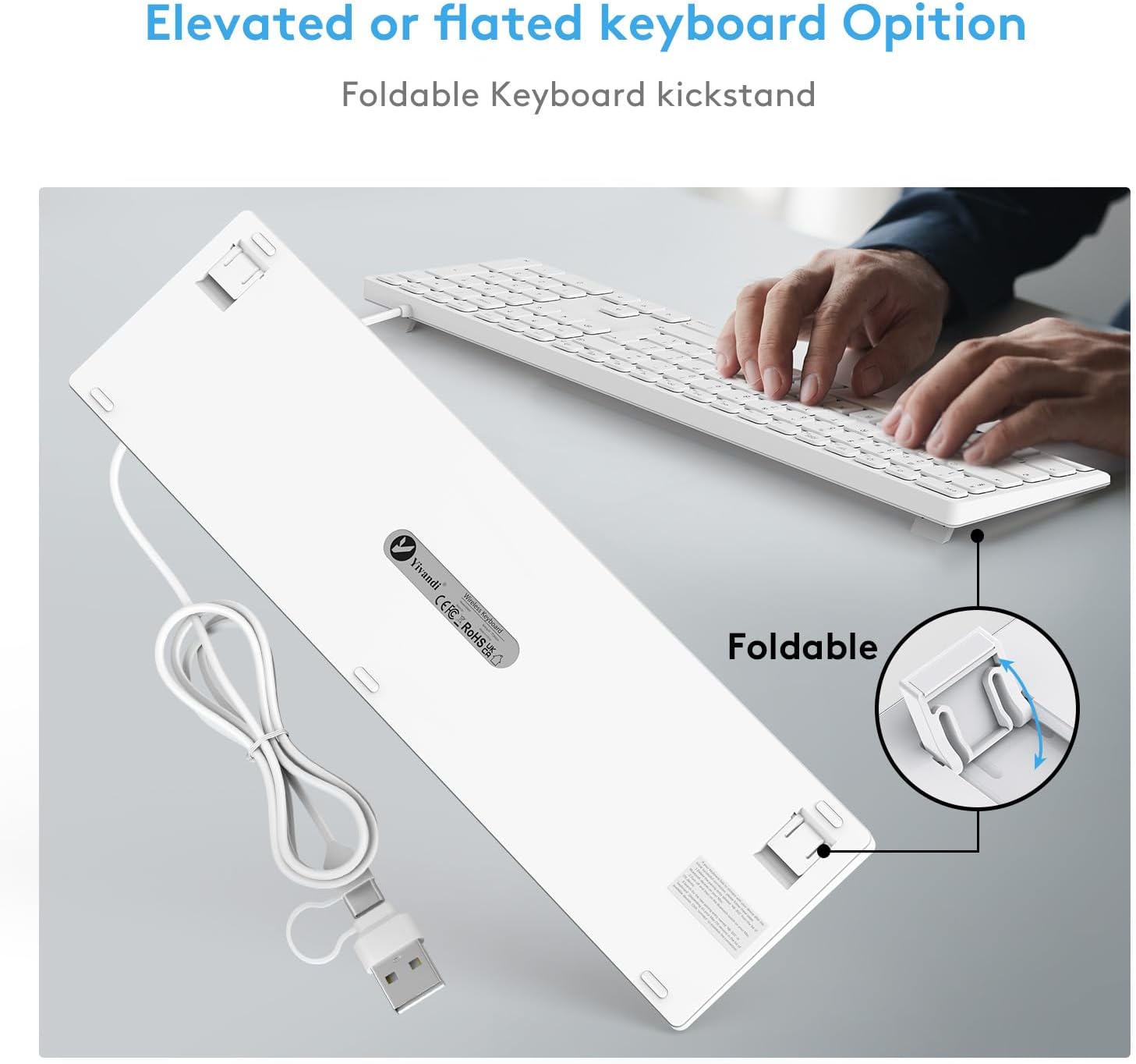 Detalle de Wired Full-Size Keyboard for Mac OS with Numeric Keypad