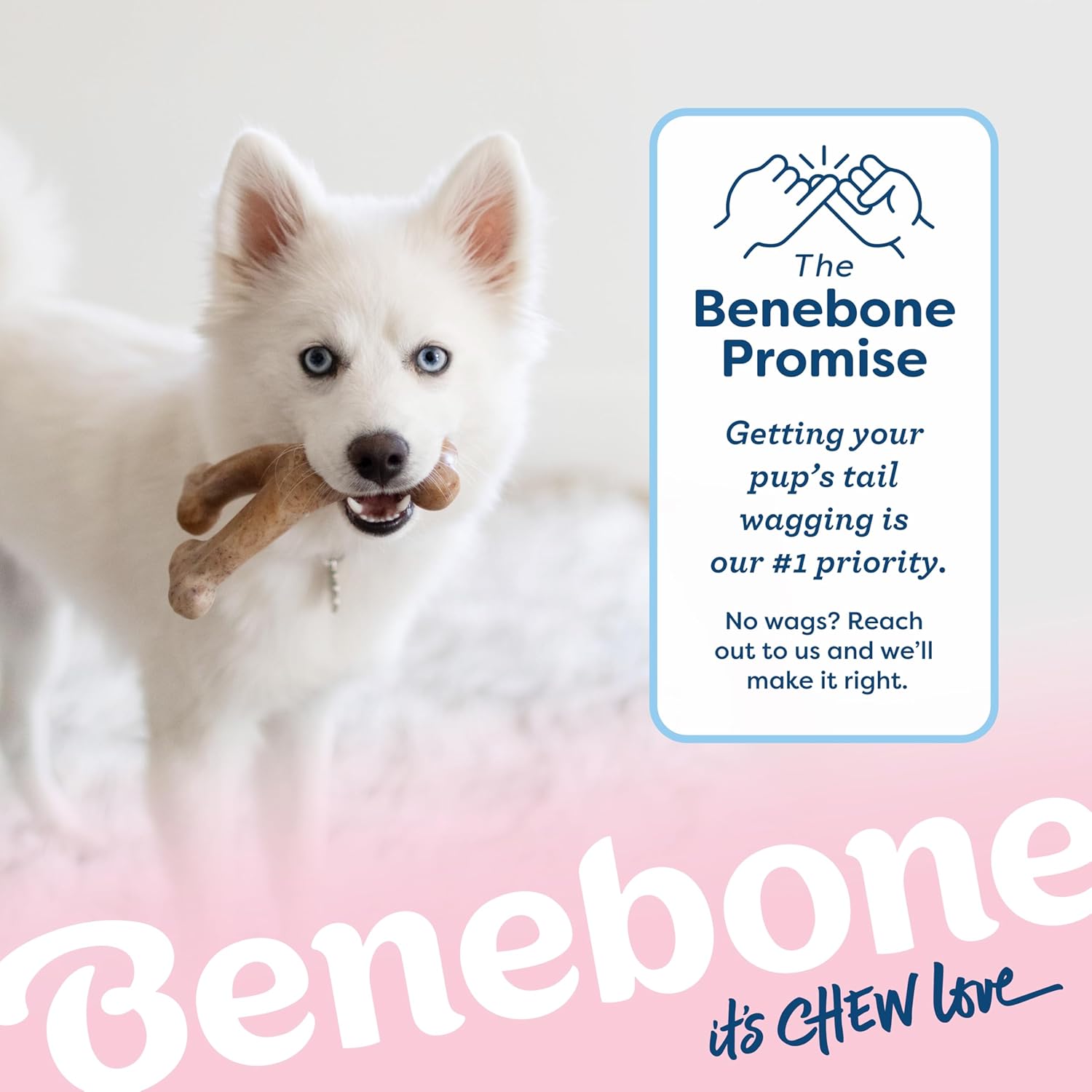 Detalle de Benebone Real Bacon Swing Bone – Kauspielzeug für mittelgroße Hunde