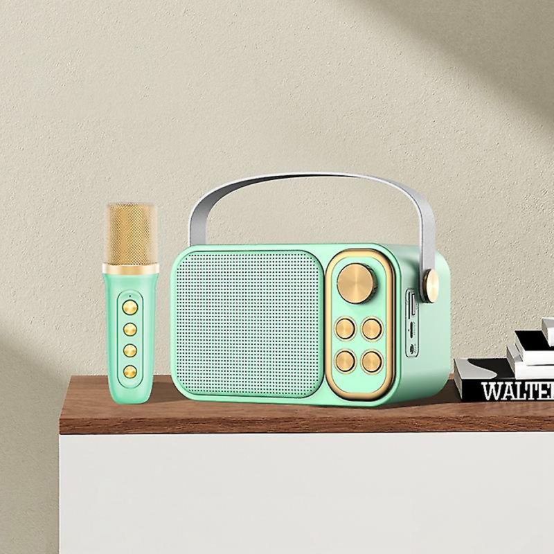 Thumbnail 3 de Klack Karaoke Retro 10 W Verde con subwoofer y micrófono