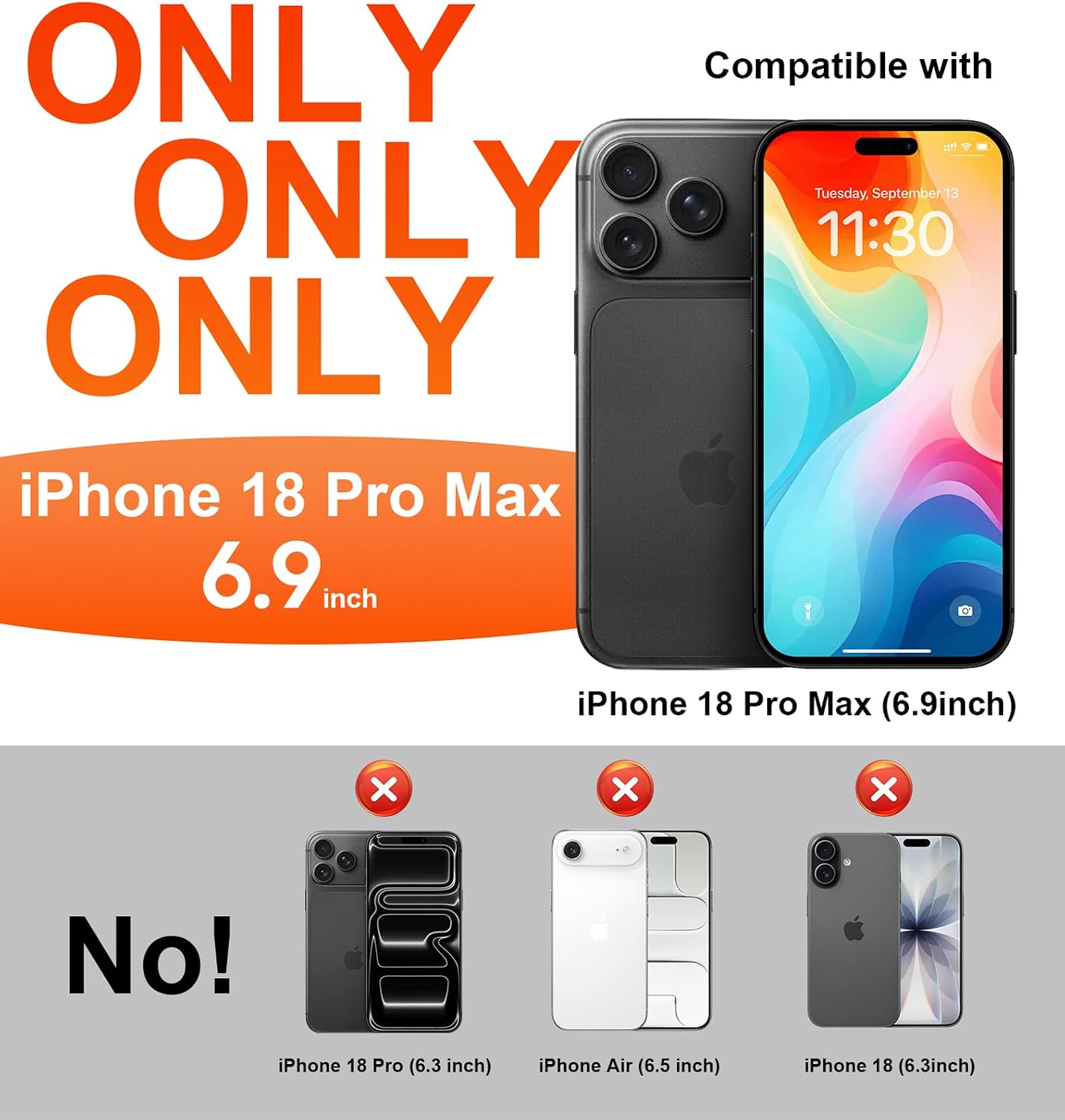 Detalle 2 de Temdan Waterproof Case for iPhone 18 Pro Max, IP68 and MagSafe Compatible