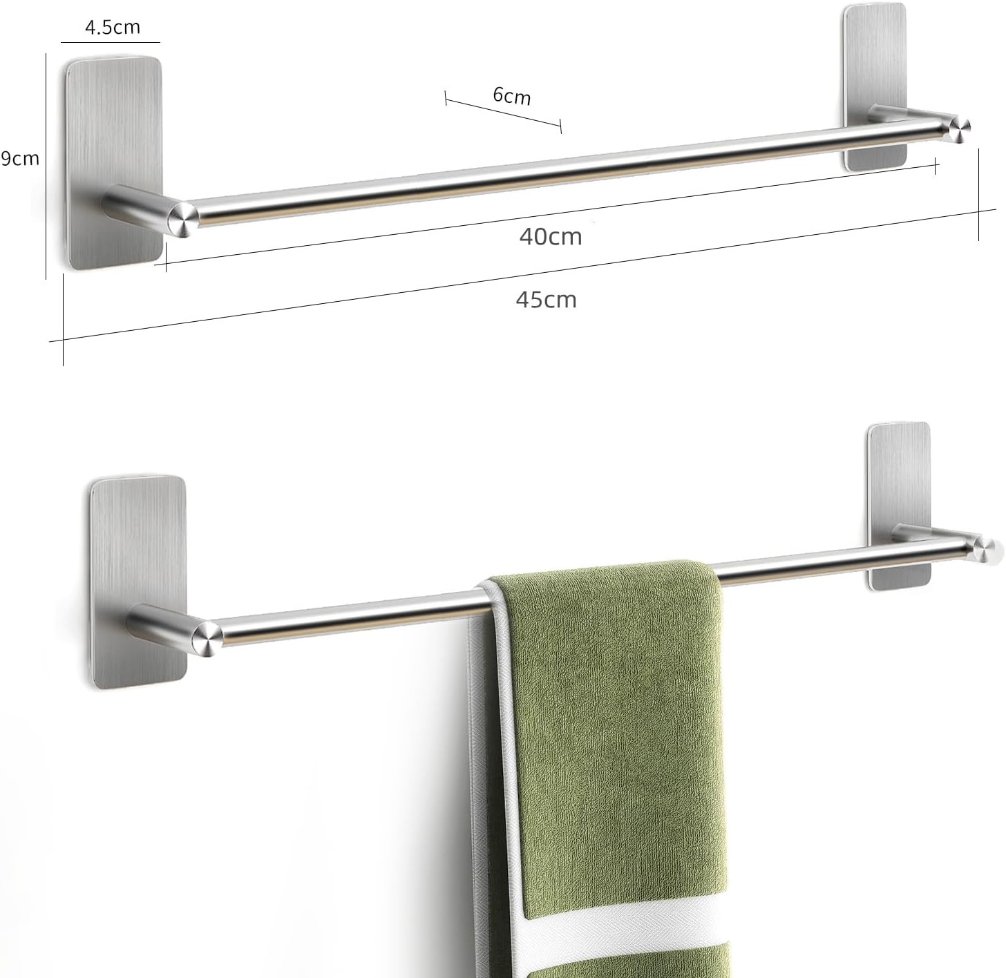 Thumbnail 2 de Stainless Steel Single Towel Rail 40 cm
