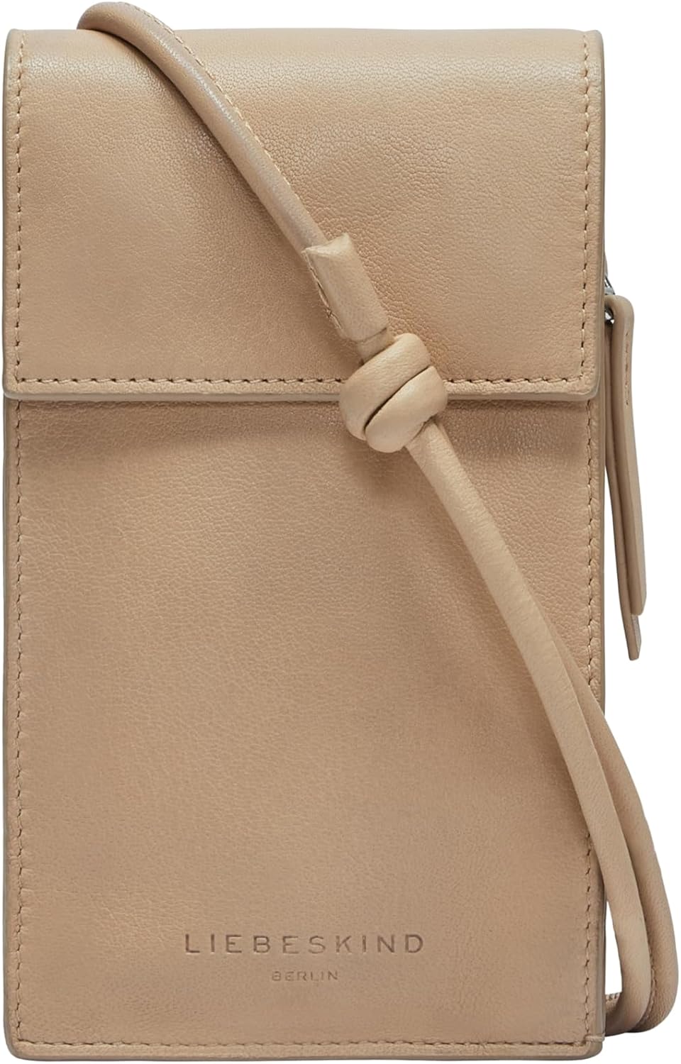 Detalle de Liebeskind Berlin Women's Seasonal NOOS – Mobile Pouch aus geprägtem Lammleder