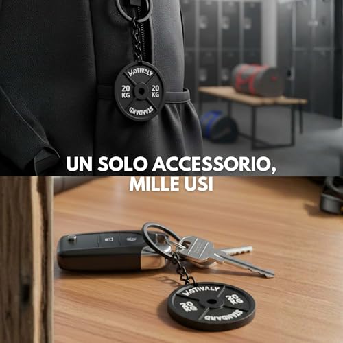 Thumbnail 8 de Motivaly Portachiavi Disco Palestra 20kg Old School – Dettagli e guida all'acquisto